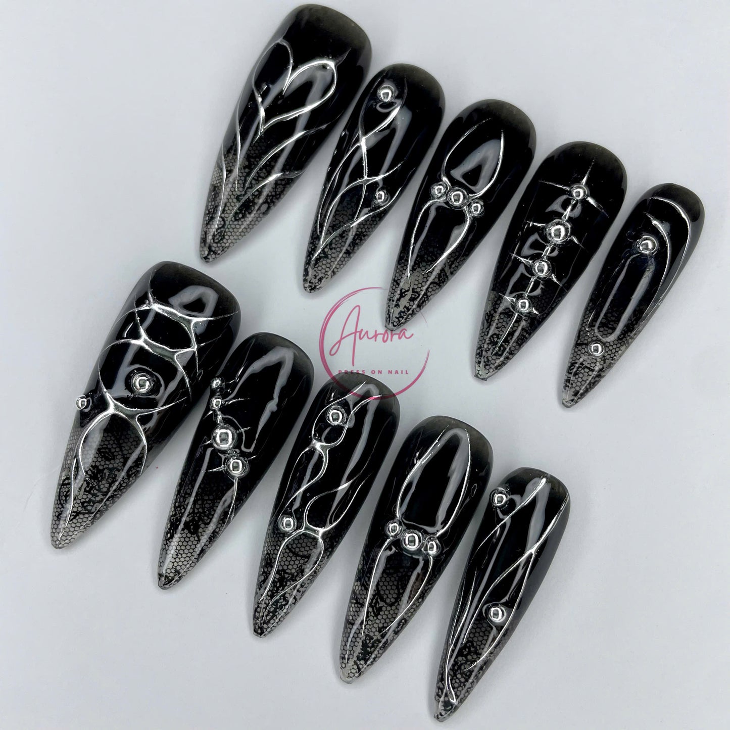 BLACK  LACE PATTERN AR00106