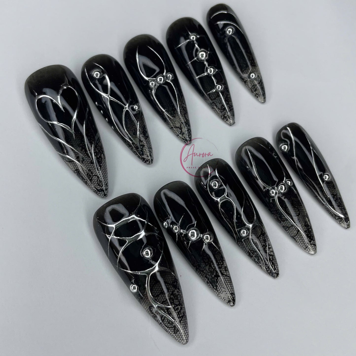 BLACK  LACE PATTERN AR00106