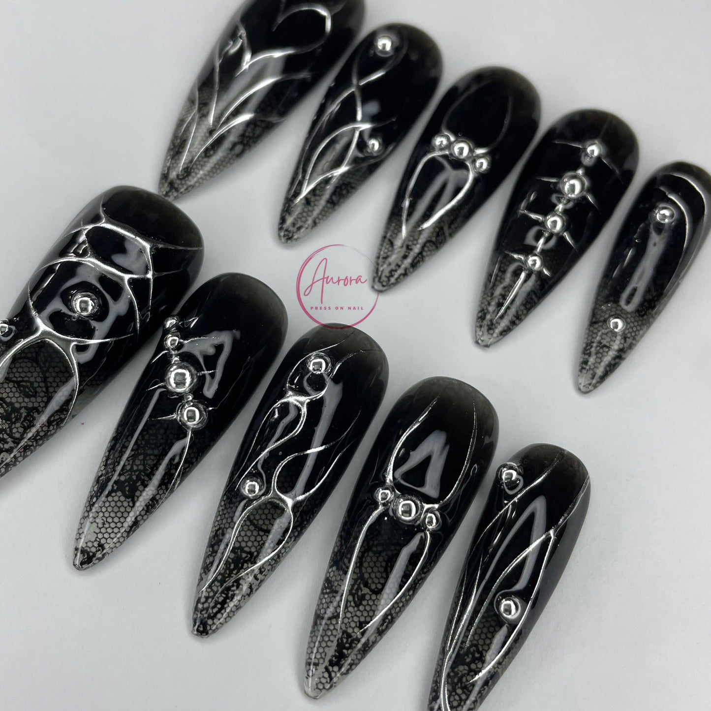 BLACK  LACE PATTERN AR00106